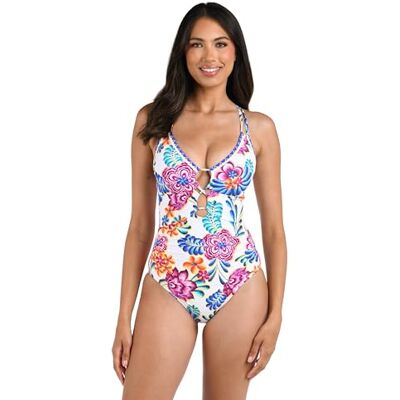 La Blanca dam Underwire snörning en del baddräkt One-piece-baddräkt La Blanca dam Underwire snörning en del baddräkt One-piece-baddräkt