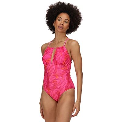 Regatta Halliday Costume One Piece Baddräkt Unisex Vuxen, Pink Fusion Palm, 3XL Regatta Halliday Costume One Piece Baddräkt Unisex Vuxen, Pink Fusion Palm, 3XL