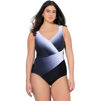 Ulla Popken damer stora storlekar överdimensionerade plus size baddräkt dana, omslag, lutning B & W, svart, 56 Ulla Popken damer stora storlekar överdimensionerade plus size baddräkt dana, omslag, lutning B & W, svart, 56
