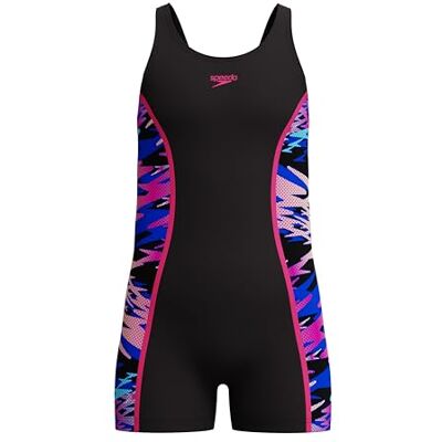 Speedo flicka Hyperboom Splice Muscleback simma bendräkt, svart, 6 Speedo flicka Hyperboom Splice Muscleback simma bendräkt, svart, 6
