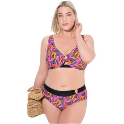 Ulla Popken dam stora storlekar överdimensionerade plus size bikini, sophia, chilis, Mörkgrå, 48 Ulla Popken dam stora storlekar överdimensionerade plus size bikini, sophia, chilis, Mörkgrå, 48