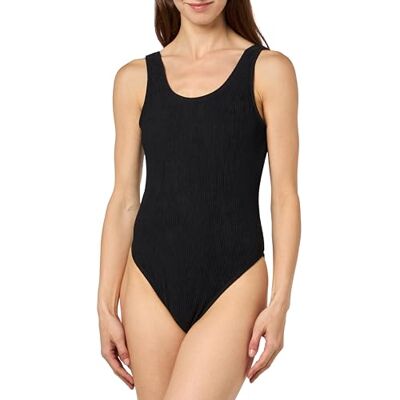 Champion Legacy Icons Swimwear W Stretch Light Crinkle Nylon En kostym, svart, M dam SS24, Svart, M Champion Legacy Icons Swimwear W Stretch Light Crinkle Nylon En kostym, svart, M dam SS24, Svart, M
