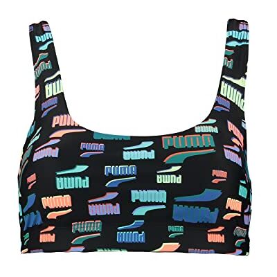 PUMA Dam scoop neck bikini topp, svart kombination, XS, Svart kombo, XS PUMA Dam scoop neck bikini topp, svart kombination, XS, Svart kombo, XS