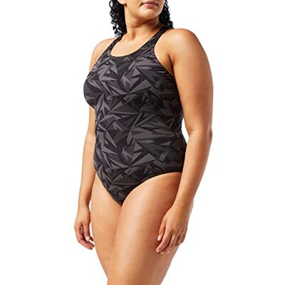 Speedo Hyperboom Allover Medalist Baddräkt för kvinnor, snabbtorkande, fitness, klorbeständig Speedo Hyperboom Allover Medalist Baddräkt för kvinnor, snabbtorkande, fitness, klorbeständig