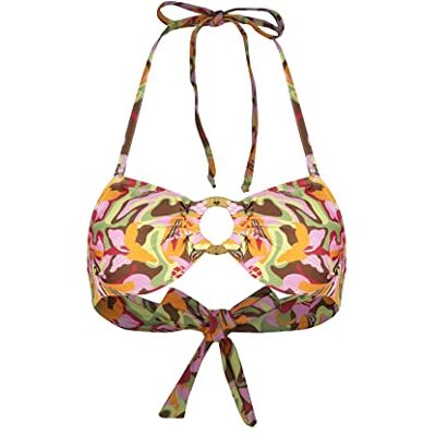 Trendyol Dam axelbandslös stickad bikinitopp, rosa-flerfärgad, 34, Rosa-flerfärgad, 38 SE Trendyol Dam axelbandslös stickad bikinitopp, rosa-flerfärgad, 34, Rosa-flerfärgad, 38 SE
