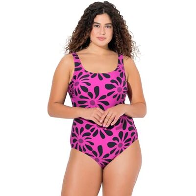 Ulla Popken dam stora storlekar överdimensionerade plus size baddräkt Alice, Softline, DG, Flowerpower, orkidé, 54-56 Ulla Popken dam stora storlekar överdimensionerade plus size baddräkt Alice, Softline, DG, Flowerpower, orkidé, 54-56