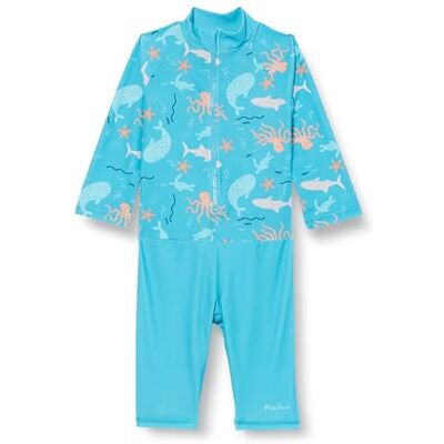 Playshoes Unisex barn UV-skydd baddräkt i ett stycke baddräkt badkläder, havsdjur långärmad, 86-92 Playshoes Unisex barn UV-skydd baddräkt i ett stycke baddräkt badkläder, havsdjur långärmad, 86-92