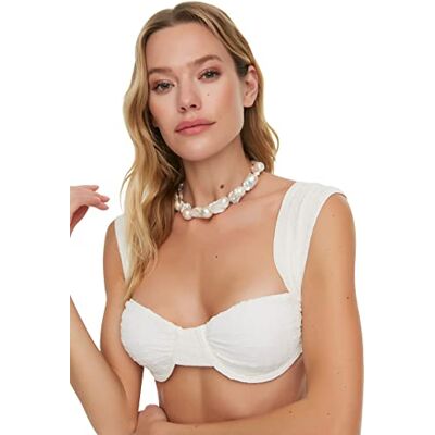 Trendyol Balenbikiniöverdel för kvinnor, ecru, 42 Trendyol Balenbikiniöverdel för kvinnor, ecru, 42