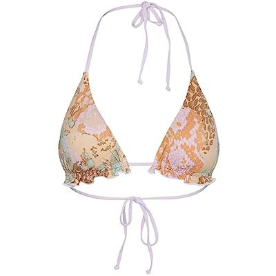 VERO MODA Dam Vmmermaid baddräkt topp bikini, Irish Cream/Aop: sin, M VERO MODA Dam Vmmermaid baddräkt topp bikini, Irish Cream/Aop: sin, M