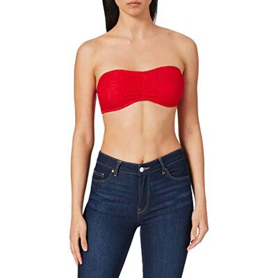 Urban Classics damer Ladies Bandeau topp, röd, M Urban Classics damer Ladies Bandeau topp, röd, M