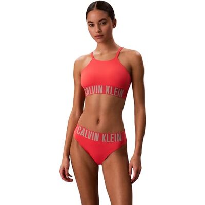 Calvin Bralette Lv00q61187 badtoppar, rosa (punch pink), M dam Calvin Bralette Lv00q61187 badtoppar, rosa (punch pink), M dam
