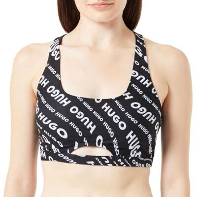 HUGO BOSS Dam Swirly Bralette Bikini TOPBRALETTE, Black1, L HUGO BOSS Dam Swirly Bralette Bikini TOPBRALETTE, Black1, L
