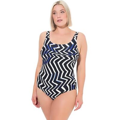 Ulla Popken dam stora storlekar överdimensionerade plus size baddräkt Alice, Softline, DG, Lightning, svart, 42/44 SE Ulla Popken dam stora storlekar överdimensionerade plus size baddräkt Alice, Softline, DG, Lightning, svart, 42/44 SE
