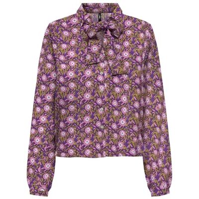 ONLY Onlnova Life Elite L/S Tyla Bow Top, amaranth lila, L ONLY Onlnova Life Elite L/S Tyla Bow Top, amaranth lila, L