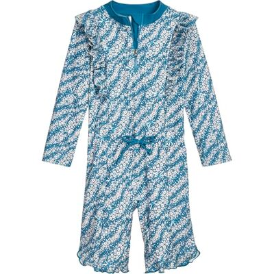 Playshoes baddräkt för flickor, Blommor petrol långärmad, 86-92 Playshoes baddräkt för flickor, Blommor petrol långärmad, 86-92
