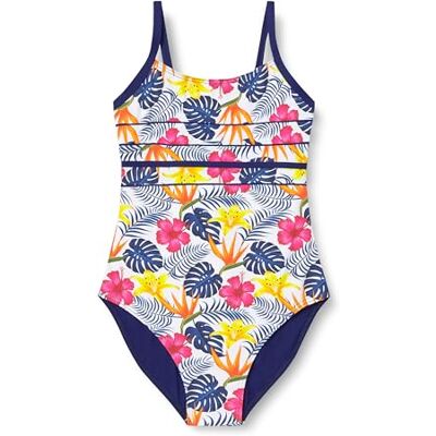 Haute Pression Flicka blommigt mönster i ett stycke baddräkt, Material: Polyester, 10 �r Haute Pression Flicka blommigt mönster i ett stycke baddräkt, Material: Polyester, 10 �r