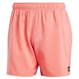 adidas För Män Solid CLX Short-Length Swim Shorts, Preloved Scarlet/White, S adidas För Män Solid CLX Short-Length Swim Shorts, Preloved Scarlet/White, S