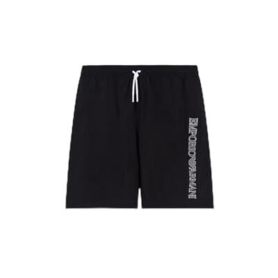 Giorgio Armani Broderad logotyp för män Bermuda svart M Giorgio Armani Broderad logotyp för män Bermuda svart M