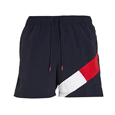 Tommy Hilfiger Herr Sf Medium Drawstring Badbyxor, Desert Sky, L Tommy Hilfiger Herr Sf Medium Drawstring Badbyxor, Desert Sky, L