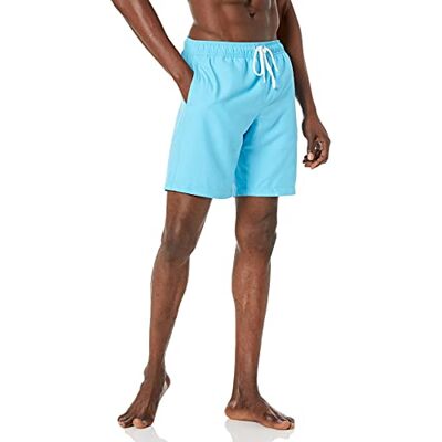 Amazon Essentials Herr Badshorts med Nätinnerbyxa, 23cm Benlängd med Fickor och Dragsko, Aqua blå, L Amazon Essentials Herr Badshorts med Nätinnerbyxa, 23cm Benlängd med Fickor och Dragsko, Aqua blå, L