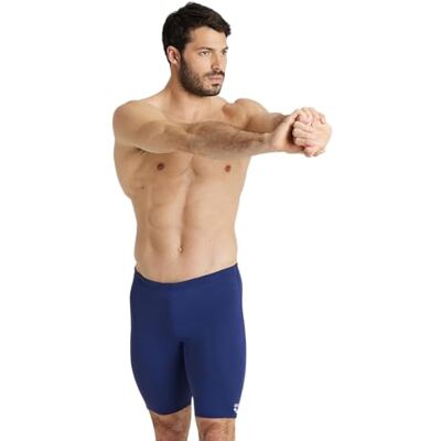 ARENA Feel Men's Dynamo Swim Jammer Athletic Swimwear Knee-Length Swimsuit Sports Bathing Suit Stretchy Swim Trunks Beach and Pool, Navy, US Size 30 ARENA Feel Men's Dynamo Swim Jammer Athletic Swimwear Knee-Length Swimsuit Sports Bathing Suit Stretchy Swim Trunks Beach and Pool, Navy, US Size 30