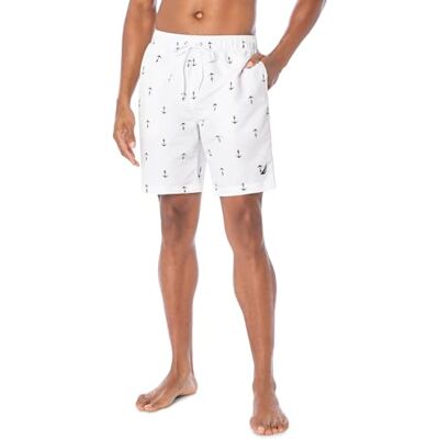 Nautica unisex vuxen Men's Quick Dry All Over Classic Anchor Print Swim Trunk Badbyxor Nautica unisex vuxen Men's Quick Dry All Over Classic Anchor Print Swim Trunk Badbyxor