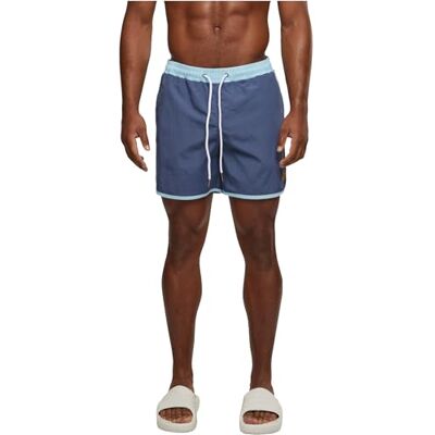 Urban Classics Retro badshorts för män, badbyxor, finns i många olika färger, storlekar S till 5XL, Vintage blå/havsblå, 3XL Urban Classics Retro badshorts för män, badbyxor, finns i många olika färger, storlekar S till 5XL, Vintage blå/havsblå, 3XL