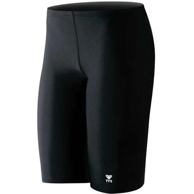 TYR Sport Men's Solid Jammer Swim Suit,Black,34 TYR Sport Men's Solid Jammer Swim Suit,Black,34
