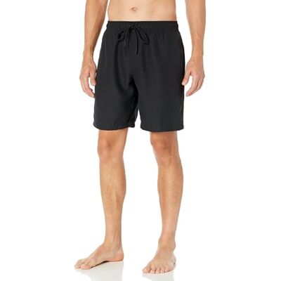 Amazon Essentials Herr Badshorts med Nätinnerbyxa, 23cm Benlängd med Fickor och Dragsko, Svart, S Amazon Essentials Herr Badshorts med Nätinnerbyxa, 23cm Benlängd med Fickor och Dragsko, Svart, S