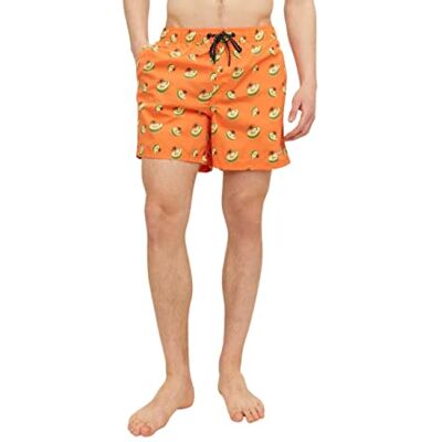 JACK & JONES Mäns JPSTFIJI JJSWIM roliga badshorts, orange peel, S, Orange skal, S JACK & JONES Mäns JPSTFIJI JJSWIM roliga badshorts, orange peel, S, Orange skal, S