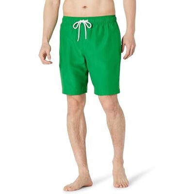 Amazon Essentials Herr 9" snabbtorkande badbyxor, Mörkgrön, L Amazon Essentials Herr 9" snabbtorkande badbyxor, Mörkgrön, L