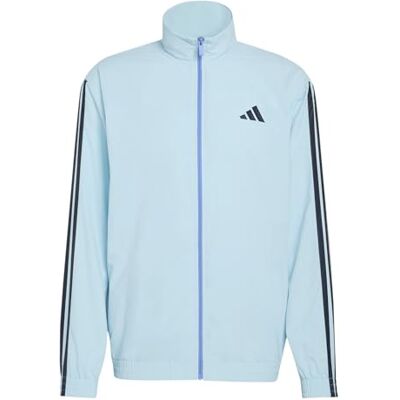 adidas Mezczyzni ESSENTIALS 3-STRIPES WOVEN TRACKTOP, icey blue/night navy/night navy/night navy, L adidas Mezczyzni ESSENTIALS 3-STRIPES WOVEN TRACKTOP, icey blue/night navy/night navy/night navy, L