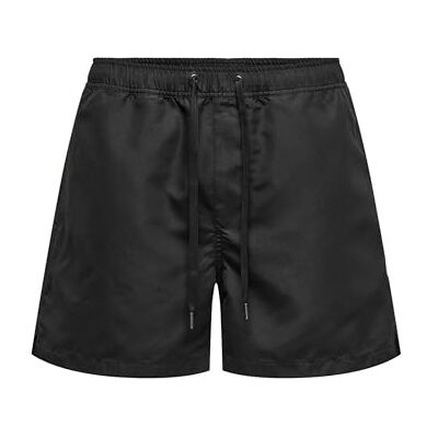 Only & Sons Onsalfons Life Short Swim Solid, svart, L Only & Sons Onsalfons Life Short Swim Solid, svart, L