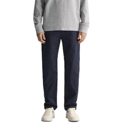 GANT Herr vanlig twill chinos klassiska byxor, marinblå, standard, marinblå, 34W / 32L GANT Herr vanlig twill chinos klassiska byxor, marinblå, standard, marinblå, 34W / 32L