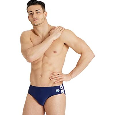 ARENA Men's Standard Icons Swim Brief Solid, Navy, 34 ARENA Men's Standard Icons Swim Brief Solid, Navy, 34
