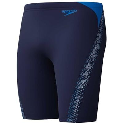 Speedo Men's Hyperboom Splice Jamer, Peacoat/Lagoon Blue, 26 Speedo Men's Hyperboom Splice Jamer, Peacoat/Lagoon Blue, 26