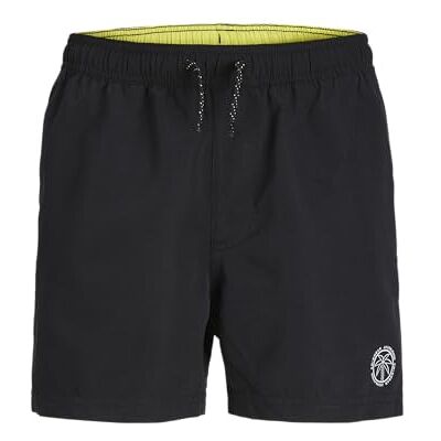 JACK & JONES Pojkar Jpstfiji Jjswim Solid Ly Jnr badshorts, svart, 128 JACK & JONES Pojkar Jpstfiji Jjswim Solid Ly Jnr badshorts, svart, 128