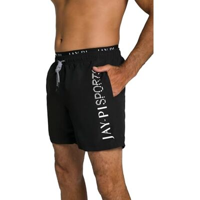 JAY-PI JP 1880 , strandkläder, elastiskt midjeband badbyxor, svart, 4XL JAY-PI JP 1880 , strandkläder, elastiskt midjeband badbyxor, svart, 4XL