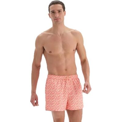 Dagi Badshorts med tryck för män, Lax, L Dagi Badshorts med tryck för män, Lax, L