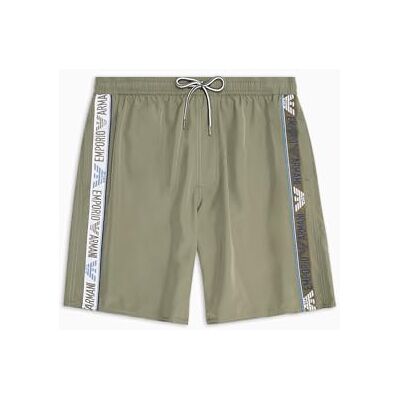 Giorgio Armani logotypband simma bermuda, militärgrön, Militärgrönt Giorgio Armani logotypband simma bermuda, militärgrön, Militärgrönt