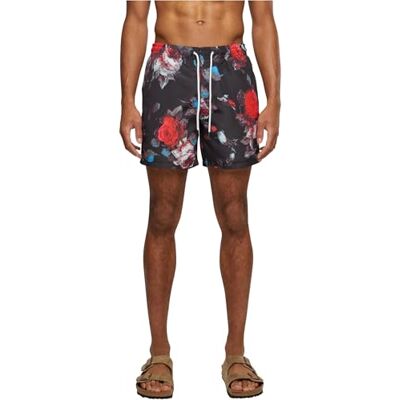 Urban Classics Badbyxor för män mönster simshorts AOP badshorts för män finns i många varianter, storlekar XS – 6XL, Svart ros Aop, S Urban Classics Badbyxor för män mönster simshorts AOP badshorts för män finns i många varianter, storlekar XS – 6XL, Svart ros Aop, S