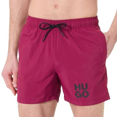 HUGO Badbyxor för män, Mörkröd 601, S HUGO Badbyxor för män, Mörkröd 601, S