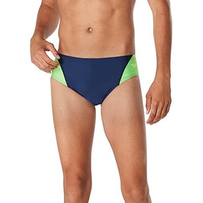 Speedo Eco Prolt Solid baddräkt för vuxna badbyxor för män, Splice Team marinblå/ljusgrön, 34 Speedo Eco Prolt Solid baddräkt för vuxna badbyxor för män, Splice Team marinblå/ljusgrön, 34