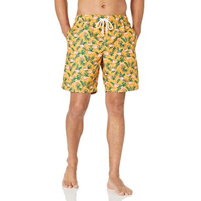 Amazon Essentials Herr 9" snabbtorkande badbyxor, orange flamingo, medium Amazon Essentials Herr 9" snabbtorkande badbyxor, orange flamingo, medium