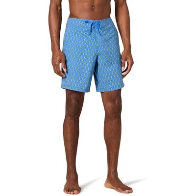 Amazon Essentials brädshorts för män, blå ödlor, Small Amazon Essentials brädshorts för män, blå ödlor, Small