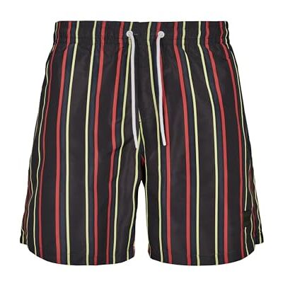 Urban Classics Badbyxor för män, randig, badshorts för män, med ränder, storlekar S – XXL Urban Classics Badbyxor för män, randig, badshorts för män, med ränder, storlekar S – XXL