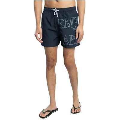 Giorgio Armani Mid Boxer badbyxor för män, Vitt, S Giorgio Armani Mid Boxer badbyxor för män, Vitt, S