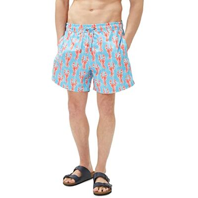 Koton herr dragsko ficka detaljer shorts badbyxor, Rosa design (A04), XL Koton herr dragsko ficka detaljer shorts badbyxor, Rosa design (A04), XL