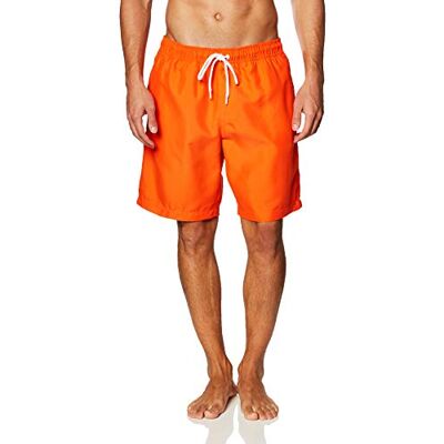 Amazon Essentials Herr Badshorts med Nätinnerbyxa, 23cm Benlängd med Fickor och Dragsko, Orange, S Amazon Essentials Herr Badshorts med Nätinnerbyxa, 23cm Benlängd med Fickor och Dragsko, Orange, S