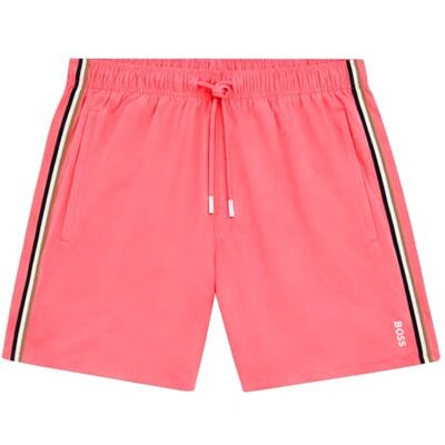 Boss Ikoniska 10239741 01 badshorts för män, Ljus/pastel rosa 685, XXL Boss Ikoniska 10239741 01 badshorts för män, Ljus/pastel rosa 685, XXL